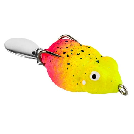 3cm/4.3G Soft Jumping Frog Lure with Dual Hooks Snakehead Handy Fishing Machine 2#