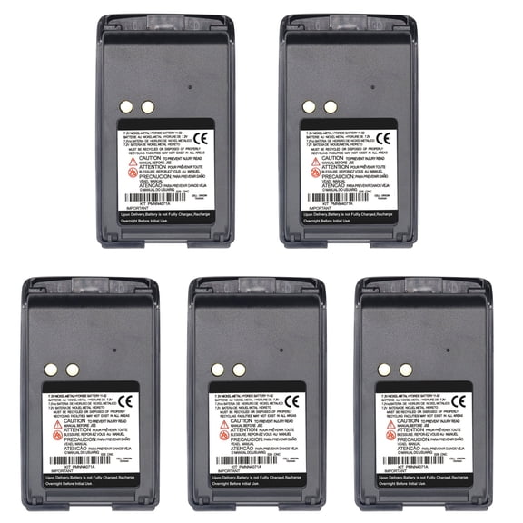 Replacement Battery NI-MH PMNN4071 For MOTOROLA Mag One BPR40 Portable Radio-5PCS