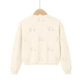 thumbnail image 5 of CYRBOKO Girl's Cardigan Sweaters, Knit Winter Cotton Long Sleeve Sweater Coat Beige Size 5-6 T, 5 of 5