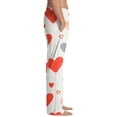 thumbnail image 3 of Hearthz Mens Valentines Day Pajamas Pants Mens Sleep Pants Love Heart Print Drawstring Straight Leg Mens Lounging Pants with Pocket, 3 of 6