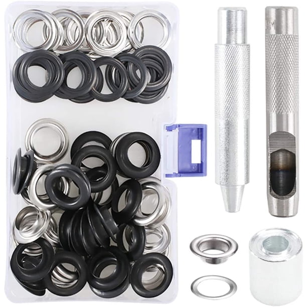 Estuche para lápices de 103 piezas. Ojales para lonas de metal Costura de ojales Kit de ojales de 14 mm Herramientas de reparación de ojales Ojales de metal para ropa de bricolaje Tienda de JFHHH pequeña