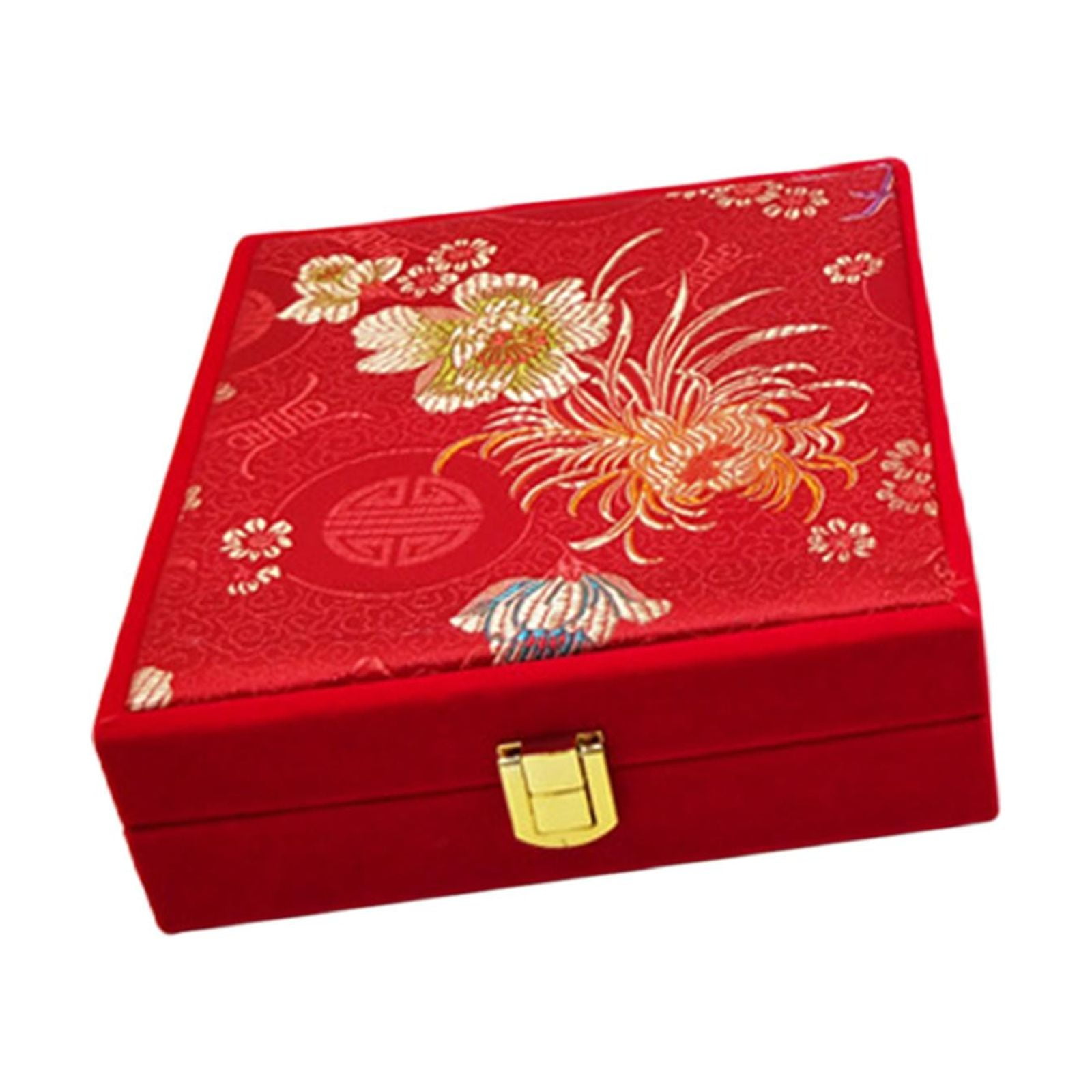 FVDPWYE Jewelry Display Box for Bracelets And Rings, Chinese Organizer for Wedding Gifts Large
