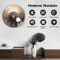 thumbnail image 2 of Vintage 30cm Silent Quartz Wall Clock Metal Decorative Timepiece Elegant Design, 2 of 5