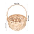 thumbnail image 2 of TEHAUX Easter Celebrations Rattan Basket Wicker Basket Khaki For Retailers 1Pcs, 2 of 8