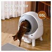 els pet Orbitie Wide Opening Self Cleaning Cat Litter Box, Automatic Cat Litter Box with App Control, Odor-Control and Dual Safety Protection