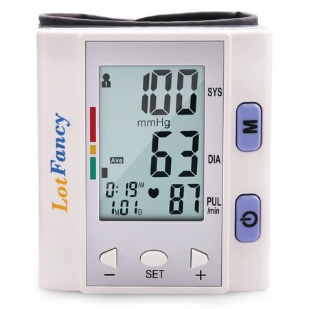 Blood Pressure Monitor Wrist BP Cuff with Portable Case, Automatic Digital BP Machine, Large Screen, FDA Approved