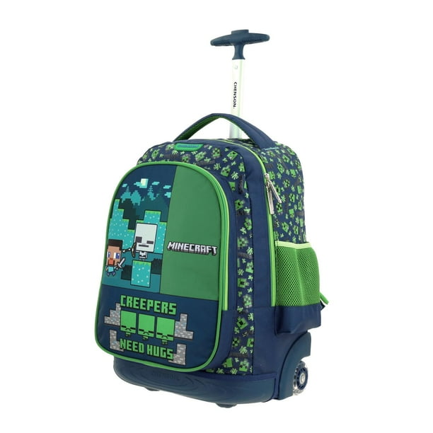 Mochila con Ruedas grande Chenson Minecraft Azul PERIOUS para nino de primaria Walmart en linea