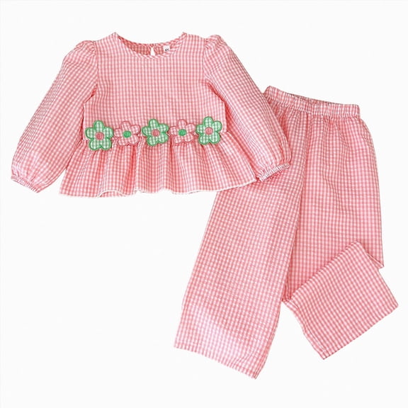 yboeqw Toddler Baby Girls Outfit Set Fall Long Sleeve Cute Print Pullover Sweatshirt and Pants 2 Piece,Size 2-3 Years