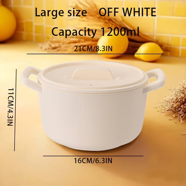 CUITING 2-in-1 Silicone Steamer Pot with Dual Handles Food-Grade Microwaveable Steamer High-Temperature Resistant Meal Prep Container Kitchen Cookware