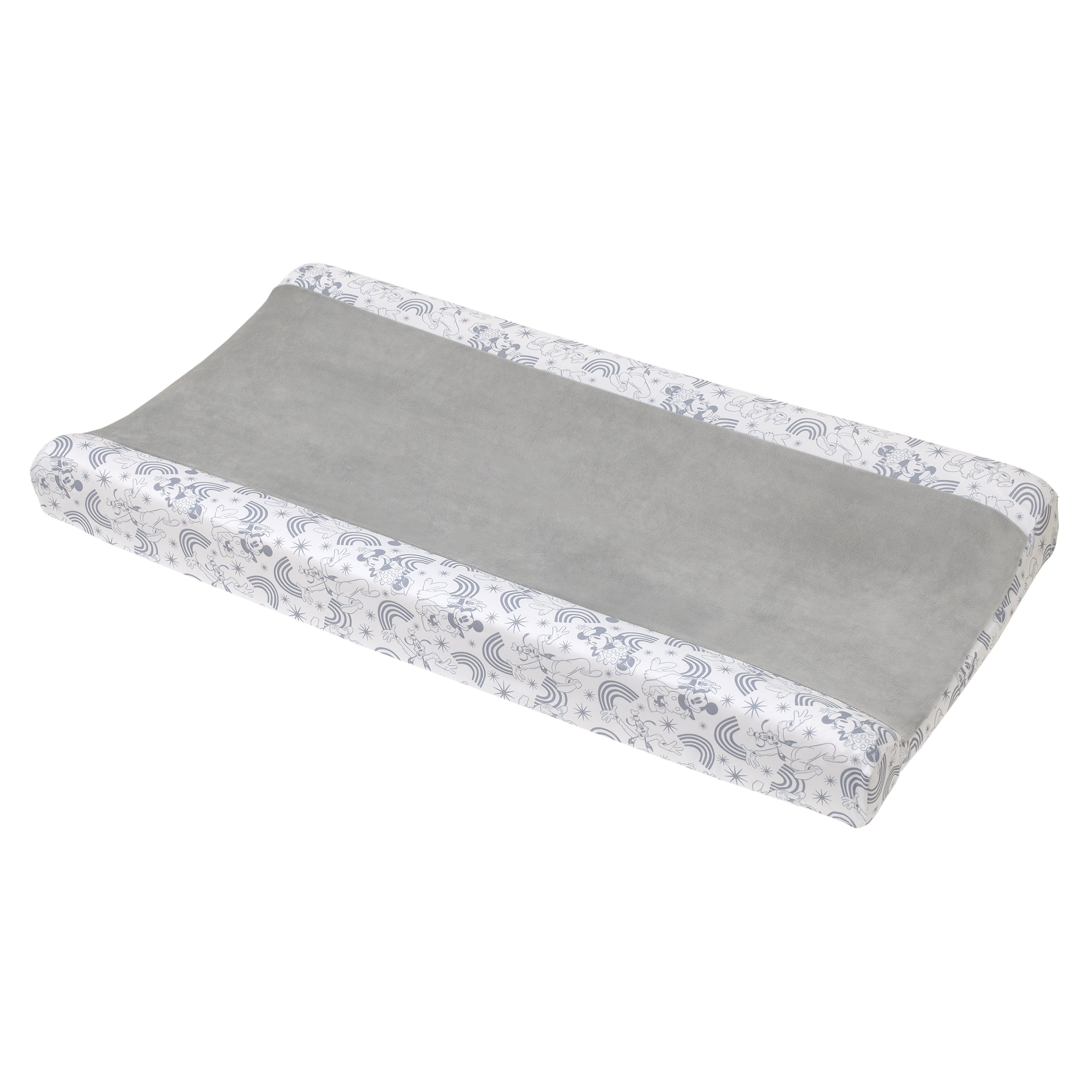 Disney Mickey and Friends Grey and White Changing Pad Cover