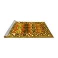 thumbnail image 2 of Ahgly Company Machine Washable Indoor Square Persian Yellow Traditional Area Rugs, 4' Square, 2 of 4