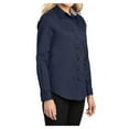 thumbnail image 4 of Womens Long Sleeve Easy Care Cotton/Polyester Shirt Navy/Light Stone L, 4 of 6