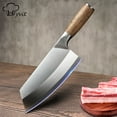 thumbnail image 3 of Chopping Knife 8-inch Meat Cleaver Butcher Knife High Carbon Kitchen Chef Knife Bone Chop Knife with Wooden Handle, 3 of 7