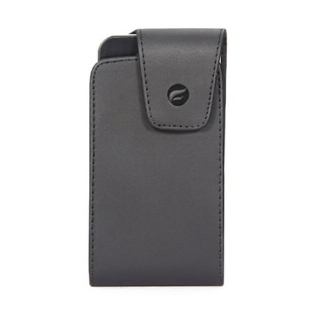 Htc Evo 3d Holster Premium Black Leather Case Compatible With Casio G-zOne Commando 4G LTE - HTC Vivid, Titan 2, Sensation XL 4G, Rezound, One SV S, Evo V 4G 3D, Desire 310, Amaze 4G, 8XT - Huawei Ascend P7 mini ()