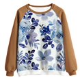 thumbnail image 3 of PENGXIANG Sweat-Shirt à Col Rond pour Femmes Imprimé Floral Pull-Over Décontracté Sweat-Shirt Mou Automne Vêtements, 3 of 3