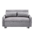 thumbnail image 5 of 55.1" Convertible Sofa Bed Couch, Adjustable Pull Out Sofa Bed With Storage Pockets, 2 Soft Pillows, Dual USB Ports, For Small Space Apartment, 5 of 9