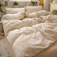 thumbnail image 3 of Juego de Ropa de Cama LifeTB Queen 3 Piezas Microfibra Cuadro Vichy Beige, 3 of 9