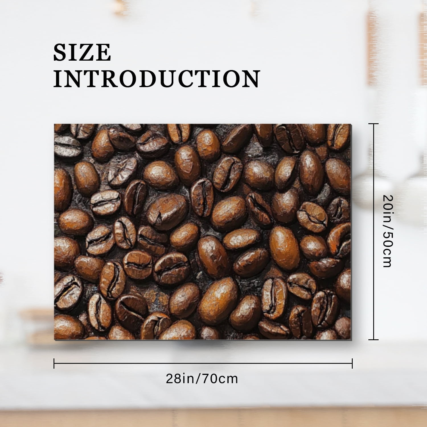 Square Stovetop Cover for Electric Stove, Coffee Beans Glasstop Stove Covers, Oilproof Waterproof Countertop Cover Mat For Kitchen RV (28×20 Inch)