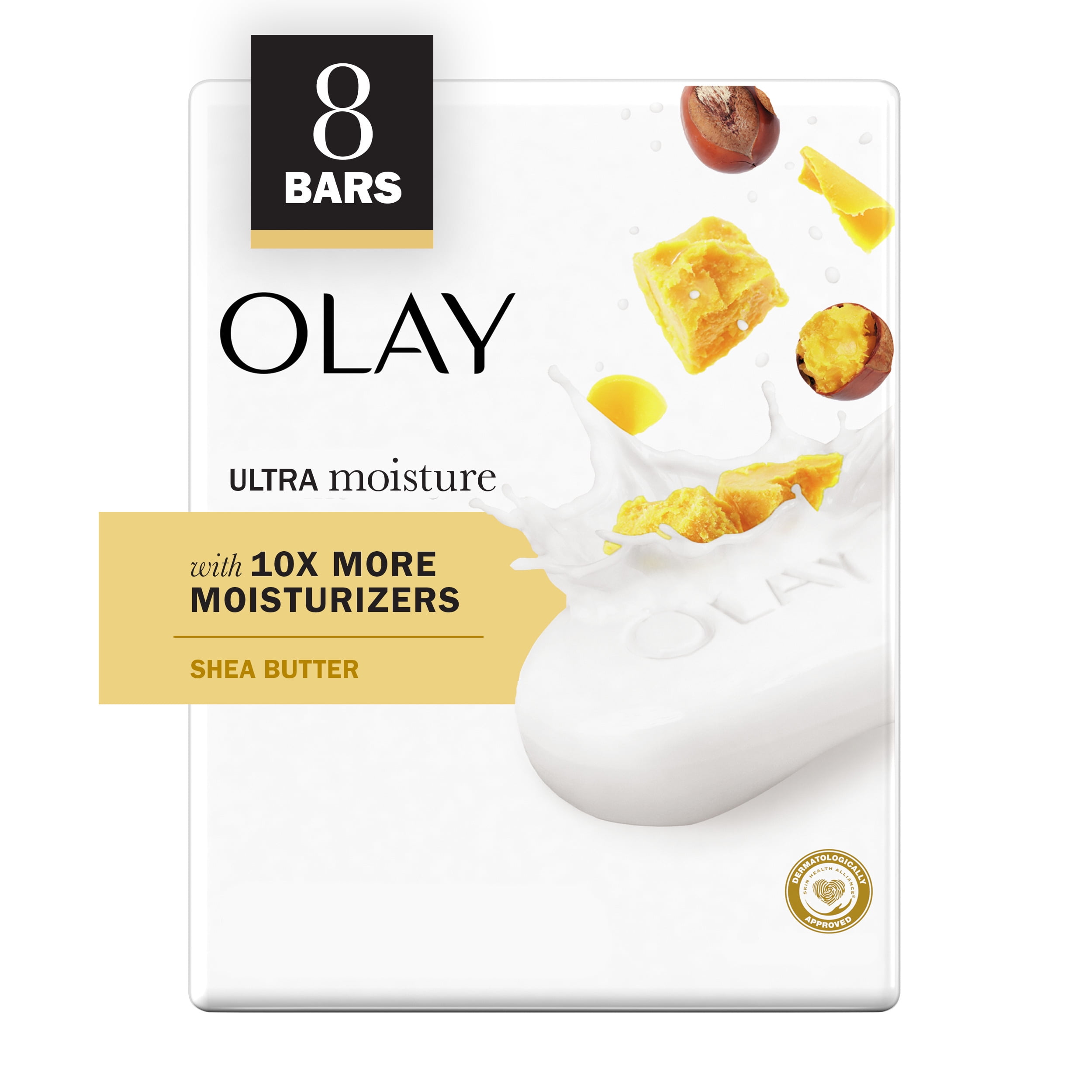 Olay Moisture Outlast Ultra Moisture Shea Butter Beauty Bar with Vitamin B3 Complex, 3.75 oz, 6 count