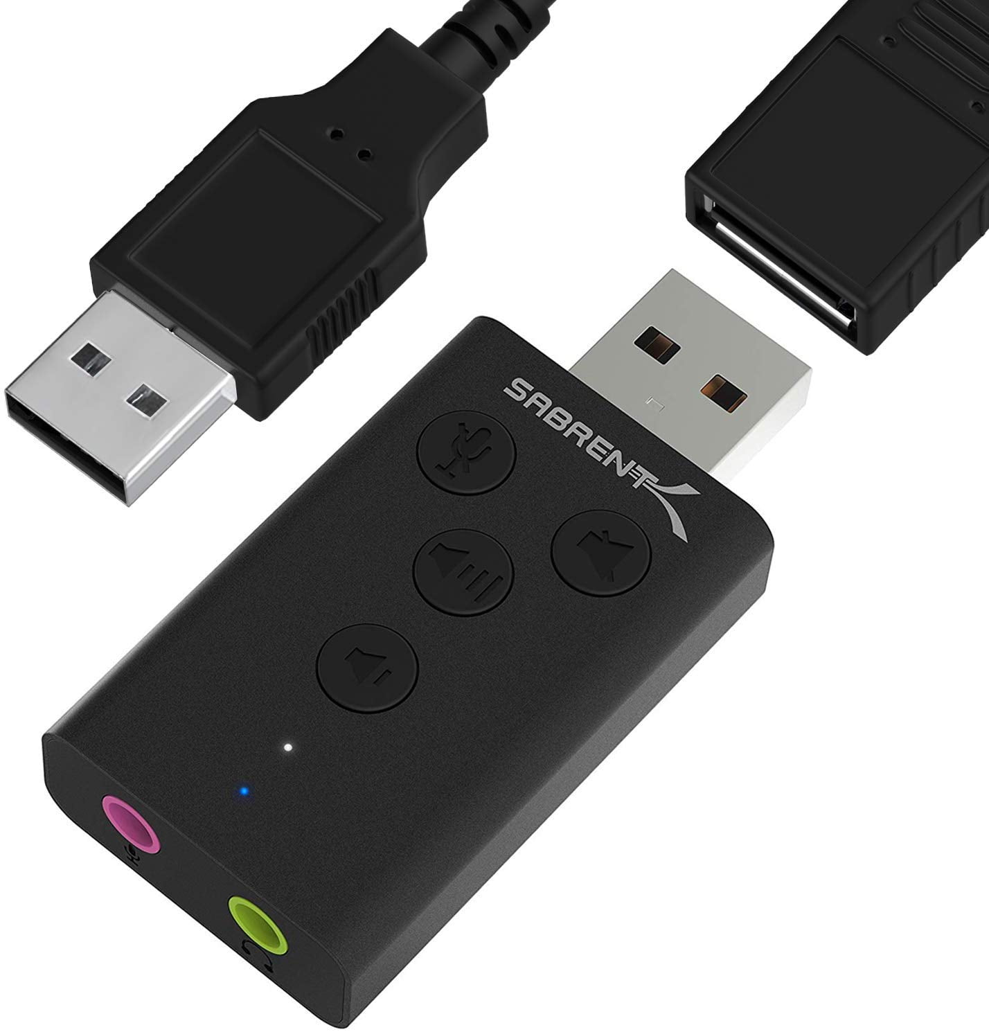 Fjern dobbeltlag Forinden SABRENT Aluminum USB External 3D Stereo Sound Adapter for Windows and Mac.  Plug and Play No Drivers Needed. [Black] (AU-DDAB) - Walmart.com