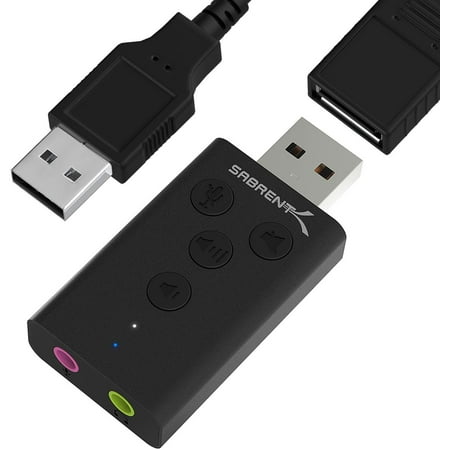UPC: 0819921012920 | SABRENT Aluminum USB External 3D Stereo Sound Adapter for Windows and Mac. Plug and Play No Drivers Needed. [Black] (AU-DDAB)