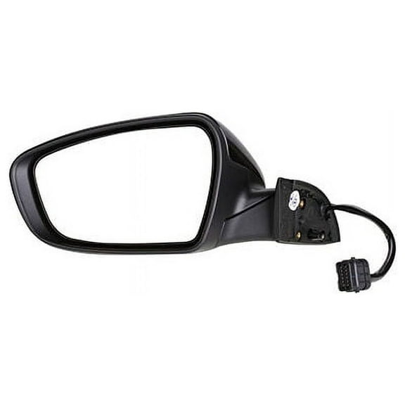 Left Driver Side Power Mirror - Paint to Match - Manual Folding - with Heated Glass - without Turn Signal - Compatible with 2017 - 2018 Kia Forte