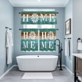 thumbnail image 3 of Teal Blue Brown Kitchen Curtains Sets for Windows 24 Inch Length, Home Vintage Farmhouse Retro Wooden Rod Pocket Window Treatments Tier Curtains and Valances Set for Bedroom/Bathroom, 3 of 8