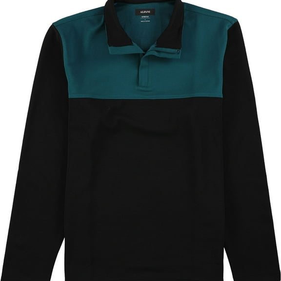Alfani Mens Colorblock 1/4 Zip Jacket, Black, XX-Large