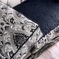 thumbnail image 4 of Furniture of America Mos Chenille Upholstered Tufted Sofa in Black and Gray, 4 of 8