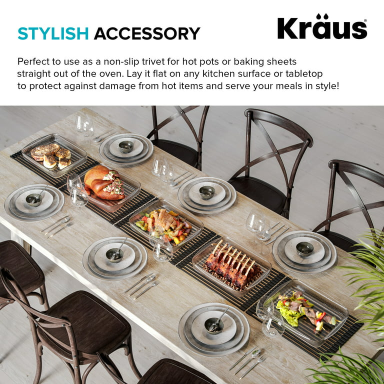 Kraus Workstation Stainless Steel Kitchen Sink Dish Drying Rack