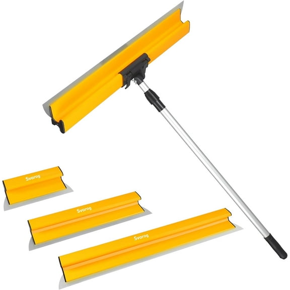 Skimming Blade Set, Drywall Tools with 12" 22" 32" Stainless Steel Blades   Adjustable 35"-62" Aluminum handle, Drywall Smoothing Knockdown Knife on Walls, and Plaster Surfaces