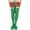 Green 2, variant on LckLvx Womens Christmas Knee-High Socks Striped Bowknot Knee Length Long Socks Comfy Stretch Thigh High Stockings