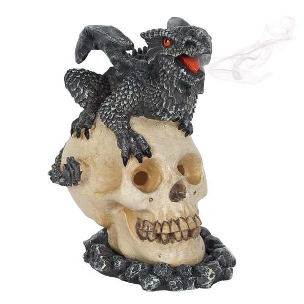 Anne Stokes - Soporte para Incienso Diseño Dragón (Negro, Blanco Roto)