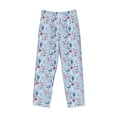 thumbnail image 6 of Uemuo Animal Pattern Men's Wide Leg Palazzo Lounge Pants with Pockets Light Weight Loose Comfy Casual Pajama Pants-Small, 6 of 9
