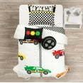 thumbnail image 3 of Racing Cars Reversible Oversized Comforter Black/Multi 4Pc Set Twin, 3 of 11