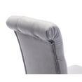 thumbnail image 6 of Guyou Velvet Leather Dining Chairs Set of 2, Mid Century Modern Solid Wood Parsons Chairs, Button Tufted Upholstered Armless Side Chairs with High Back for Dining Room Kitchen Restaurant, Grey, 6 of 8