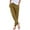 Coffee, variant on ABATAB Womens Tapered Pants Cotton Linen Elastic High Waist Pants Casual Cinch Bottom Jogger Trousers with Pockets