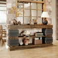thumbnail image 4 of Tribesigns Console Table with Storage, 63" Wood Entryway Table, 3-Tier Farmhouse Behind Couch Table, 4 of 7