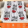 thumbnail image 4 of YIMWNYI Halloween Flannel Blanket, Soft Throw Blanket, Cozy Sofa Blanket, Seasonal Decor, Perfect for Home, Travel, Camping, Easy Care, 4 of 6