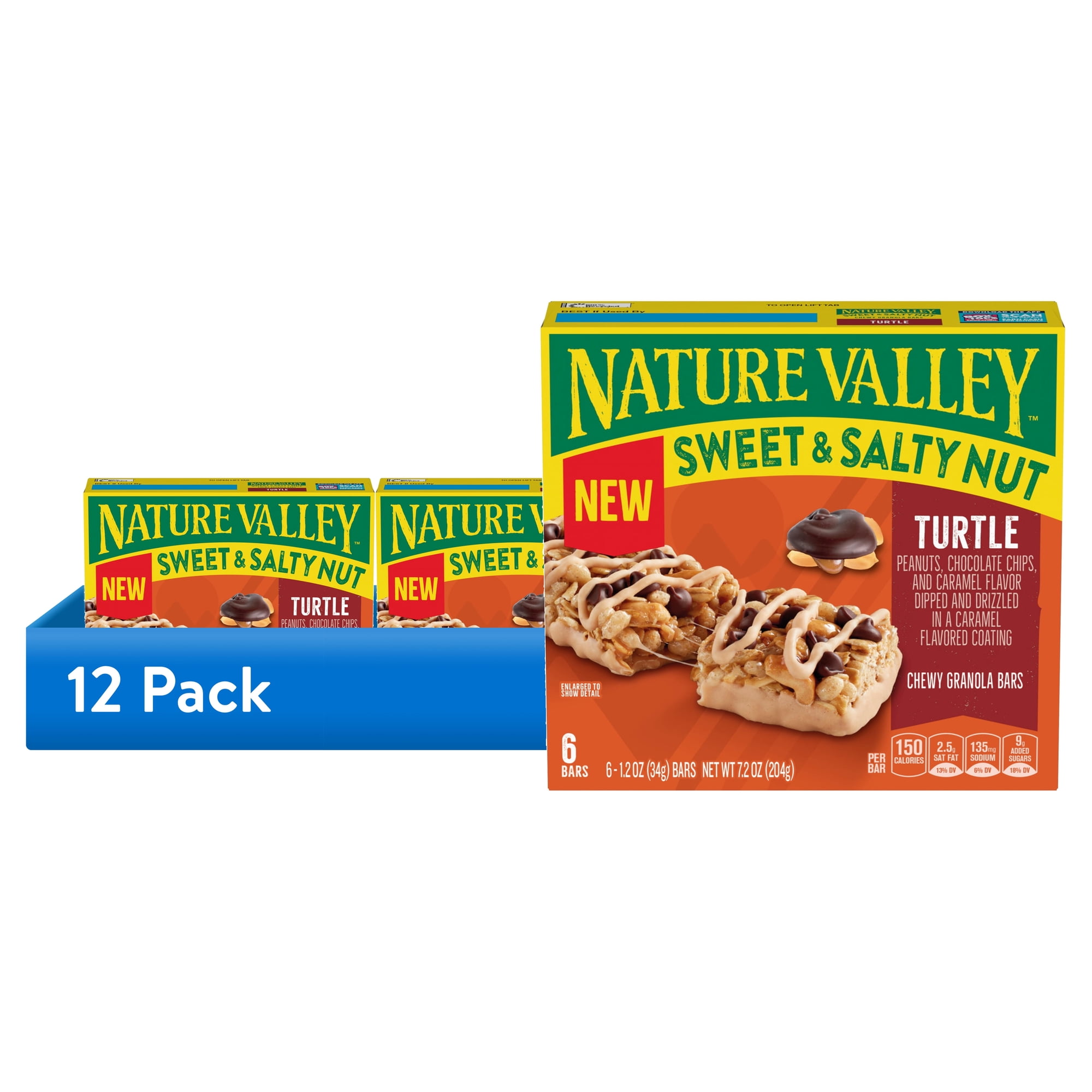 (12 pack) Nature Valley Turtle Sweet and Salty Nut Chewy Granola Bars (6 Bars)