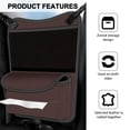 thumbnail image 3 of Organizador de coche de almacenamiento entre asientos, piel de napa de gran capacidad para colgar el bolso para teléfono de , bolsillo organizador de consola interior de automóvil, 3 of 6