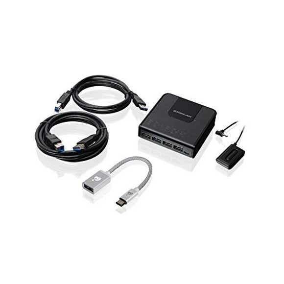 IOGEAR 4x2 USB 3.0 Peripheral Sharing Switch avec Adaptateur USB-C