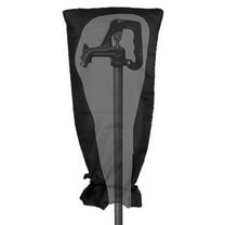 YIMWNYI Outdoor Faucet Cover - Winter Freeze Protection for Outdoor Faucets, Frost Protector for Garden Hose Bibs, Waterproof Cloth Faucet Insulation Sock, Black, 3 Sizes Available