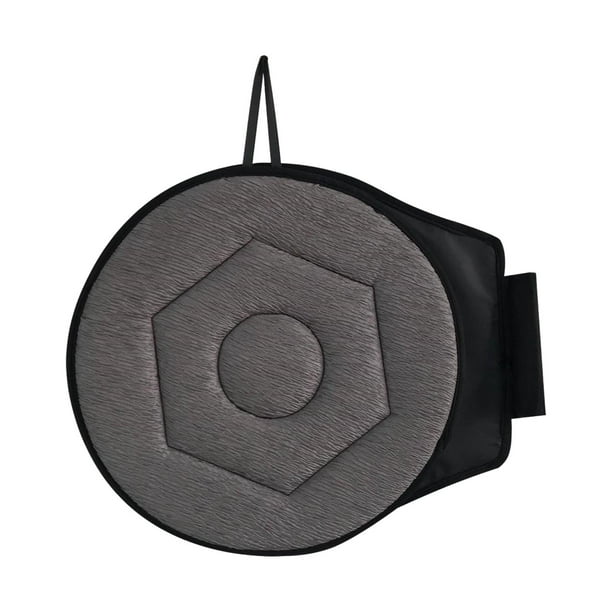 Cojín de asiento giratorio de 360 grados, cojín para silla, asiento multiusos cómodo antideslizante Gris