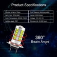 thumbnail image 4 of Bombilla LED H7, 12 V, luz antiniebla LED para coche, luz blanca de 6000 K, luz antiniebla, luz de circulación diurna, luz de conducción DRL, 2 unidades - DKSFJKL, 4 of 5