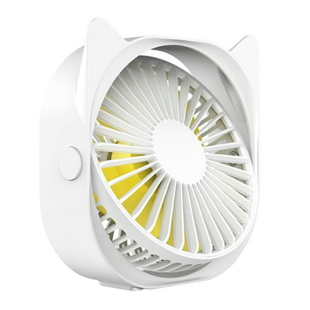 

MWstore Cat Ears Mini USB Powered Rotatable Desktop Quiet Cooling Fan for Home Office