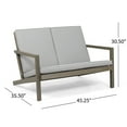 thumbnail image 4 of GDF Studio Camryn Outdoor 4 Seater Chat Set with Cushions, Gray and Gray Finish, 4 of 10