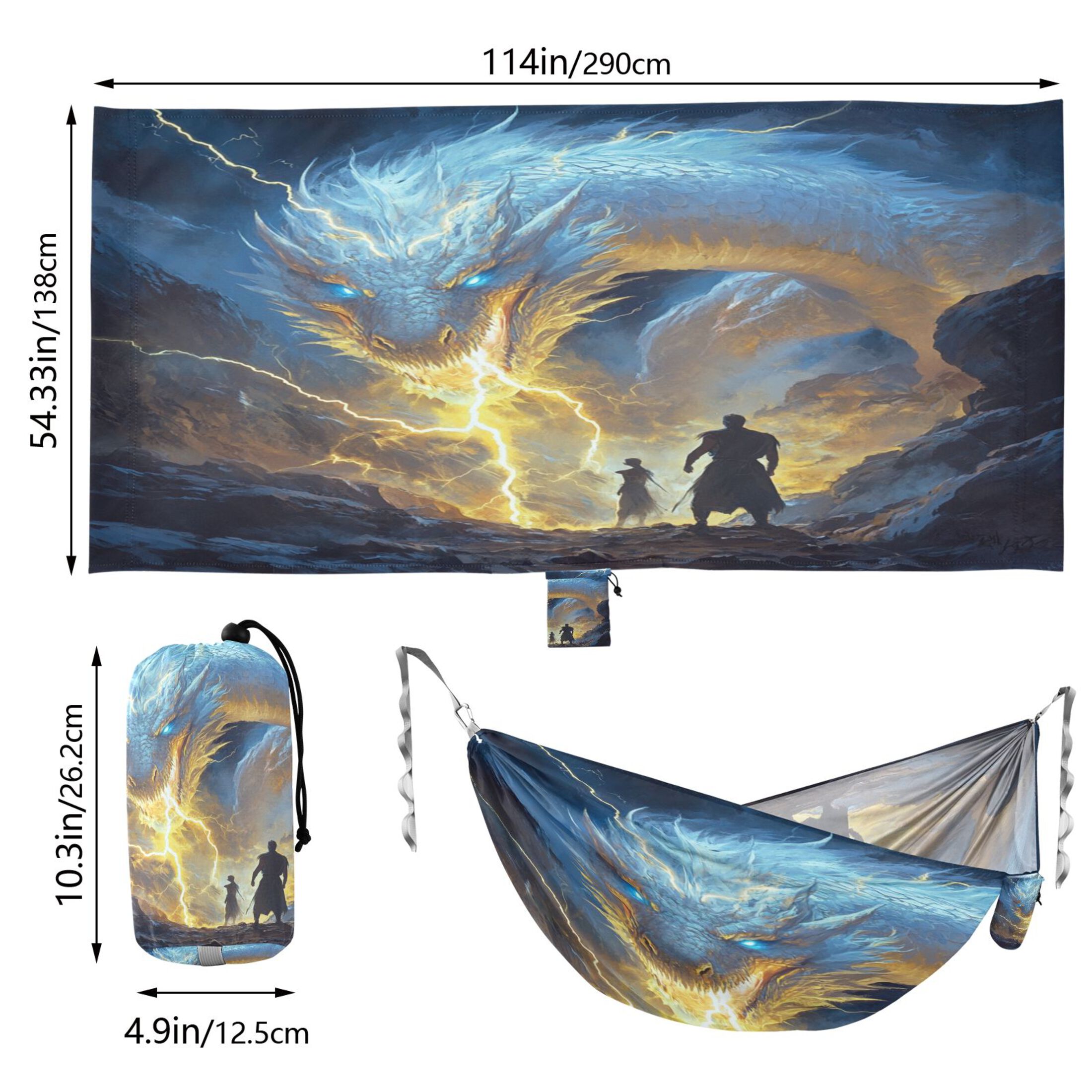 Hammock Camping Hammock Nylon Portable Hammock Travel Camping Hammock The Big White Dragon