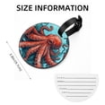 thumbnail image 5 of Fish 2pcs PU Leather Round Bag Tags Suitcase Handbag Tags with Privacy Cover and Name ID Tag for Travel Luggage, Handbags, Backpacks, School Bags, 5 of 6