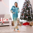 thumbnail image 5 of Beach Ocean Adult Onesie Pajamas Slim Fit Christmas One Piece Suit Pjs for Women and Men Hooded Zipper, 5 of 7